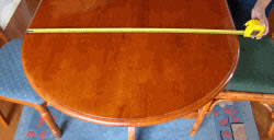 length across table