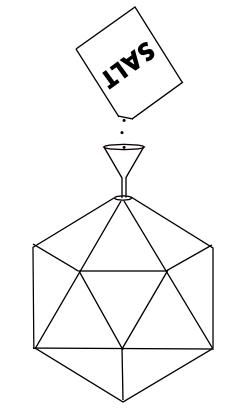 salt into icosahedron