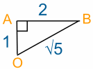 pythagoras triangle 1,2,root5