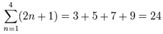 Sigma Notation