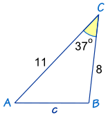 cosine triangle problem