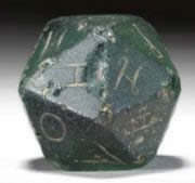 20 sided roman glass die, Icosahedron