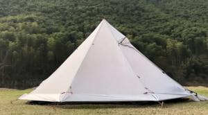 pyramid tent surface