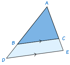 triangles similar ABC and ADE