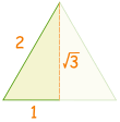 triangle 30 60 with sides of 1, 2, root3