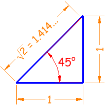45 degree triangle