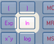 calculator ln button