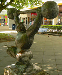 weight lift statue